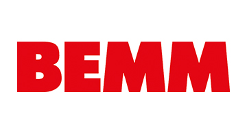BEMM Logo in roten Großbuchstaben auf weißem Hintergrund